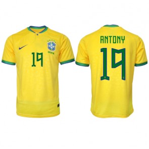 Brazil Antony #19 Domaci Dres SP 2022 Kratak Rukavima